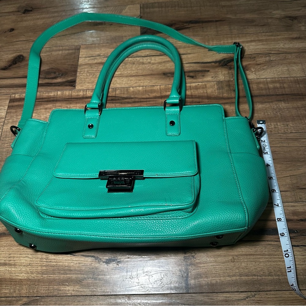 Damsel in Defense Kelly Green Leather Handbag - Picture 5 of 12